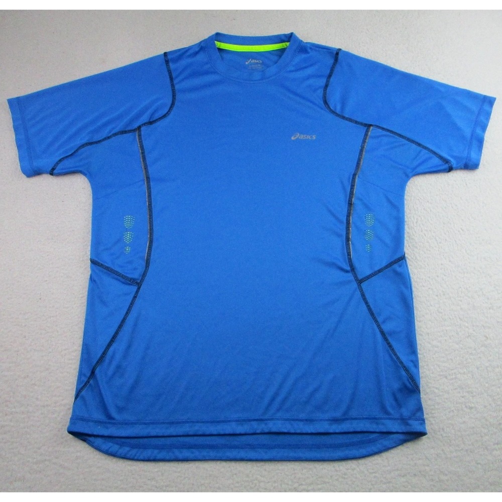 Asics Shirt‎ Mens Large Blue Athletic Performance Tee Lightweight Running Top L
